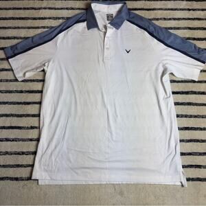 Callaway Men's Short Sleeve Birdseye Colorblock Polo Size XL
